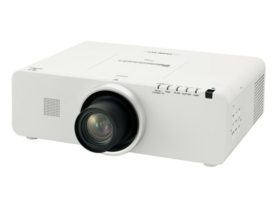 Photo of a Panasonic ex600 projector on a white background